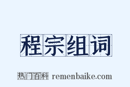 程宗组词是什么意思的图片